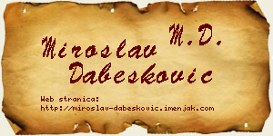 Miroslav Dabesković vizit kartica